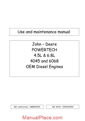 john deere powertech 4 5l 6 8l 4045 6068 oem diesel engines page 1