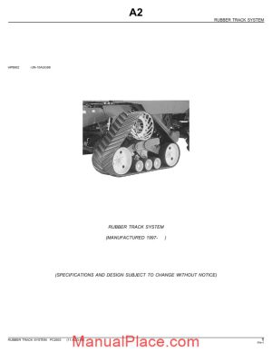 john deere rubber track system parts catalog page 1