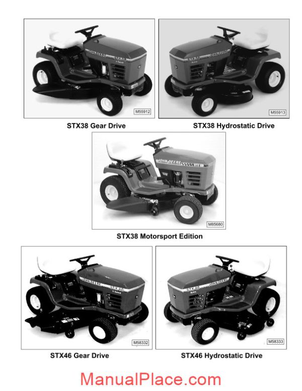 john deere stx30 stx38 stx46 service manual page 2