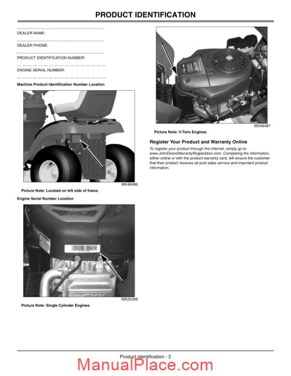 john deere tractors 100 series operator manual page 3