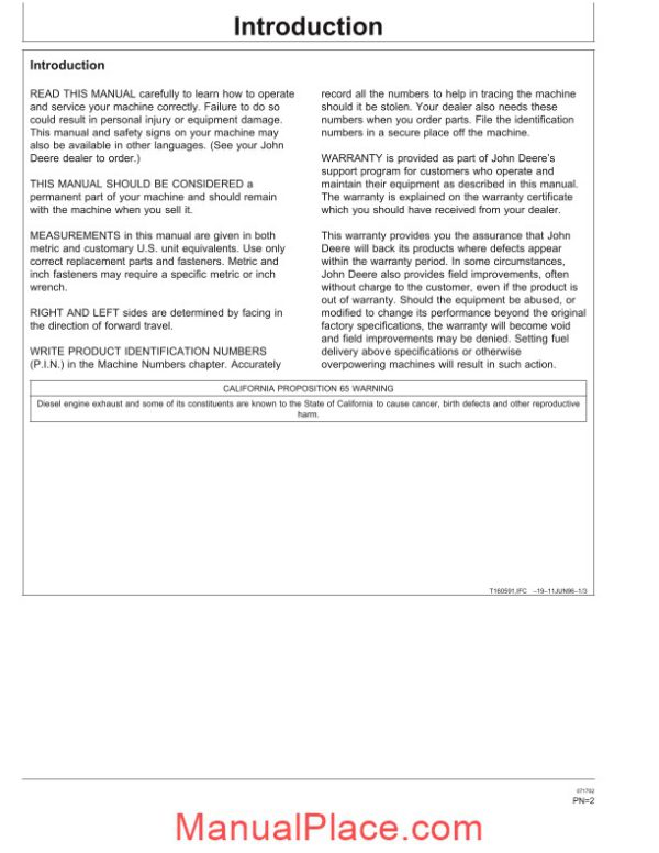 john deree 750c 850c crawler dozer operator manual page 2