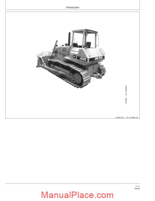 john deree 750c 850c crawler dozer operator manual page 3