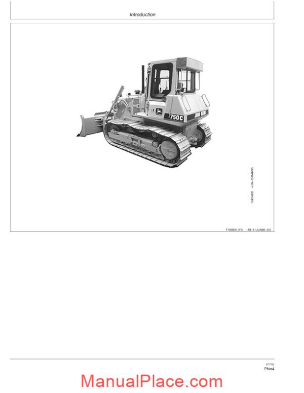 john deree 750c 850c crawler dozer operator manual page 4