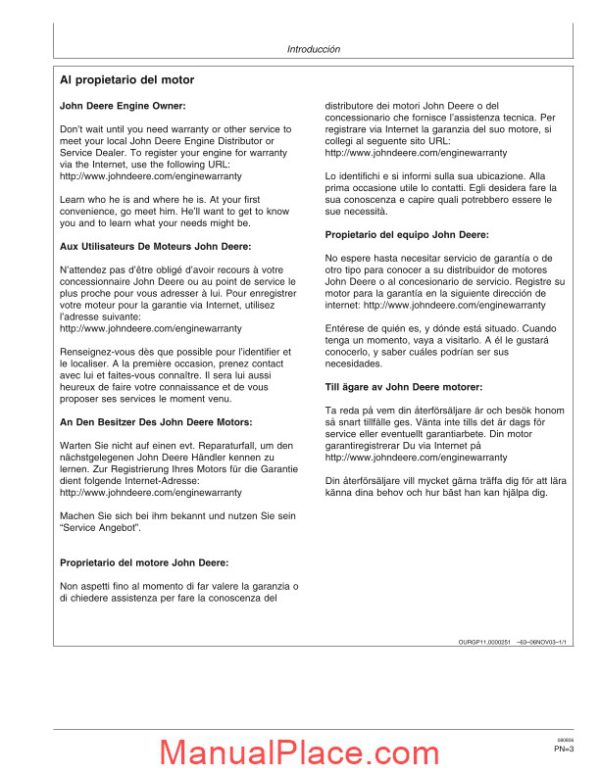 john deree engine 2 9l maintenance manual page 3