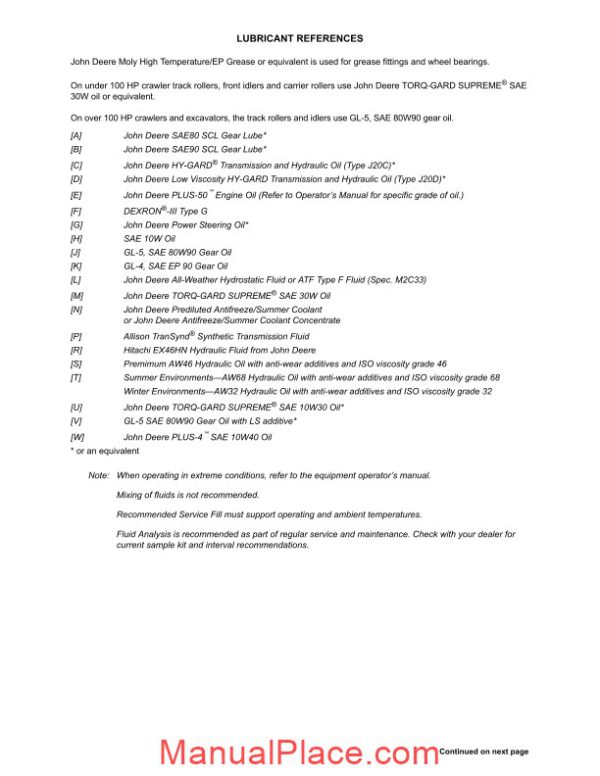 john deree sp458 test service specifications page 3