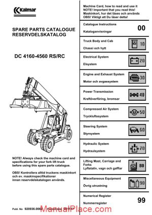kalmar dc4160 4560 rs rc spare parts catalogue page 1