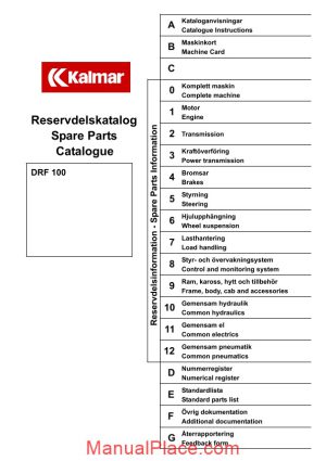 kalmar drf100 parts catalog page 1