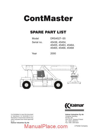 kalmar drs 4527 parts catalogue page 1