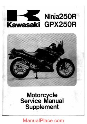 kawasaki ex 250 gpx 250 88 service manual supl page 1