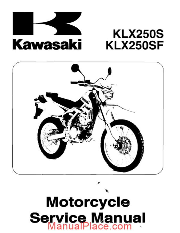 kawasaki klx250 injection service manual 2008 2009 page 1