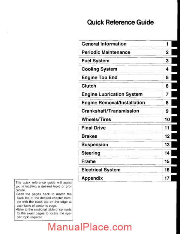 kawasaki klx250 injection service manual 2008 2009 page 2