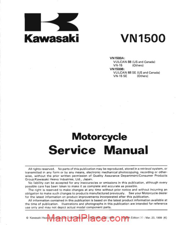 kawasaki vn1500 87 99 service manual page 3