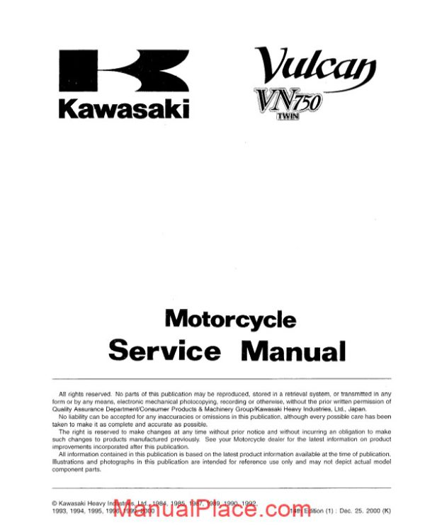 kawasaki vn750 manual and parts page 3