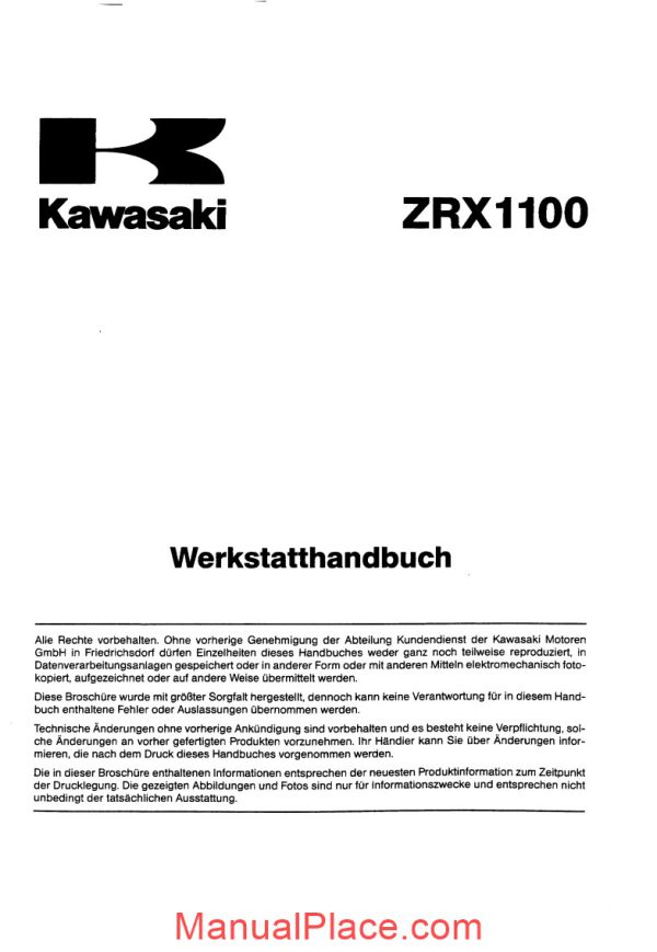 kawasaki zrx 1100 service manual page 2