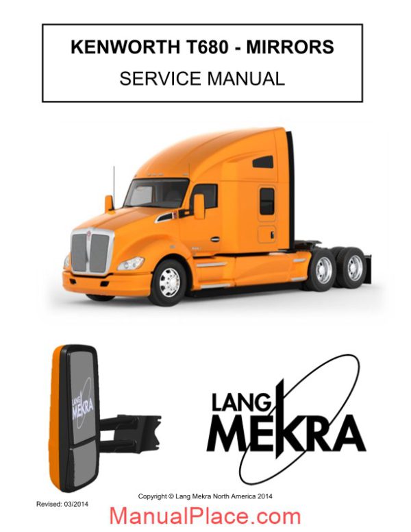 kenworth truck t680 mirrors service manual page 1