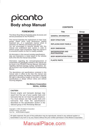 kia body repair manual morning picanto sa 2011 page 1
