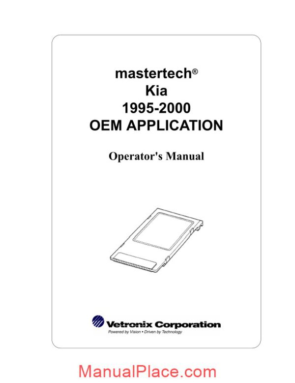 kia operators manual page 1