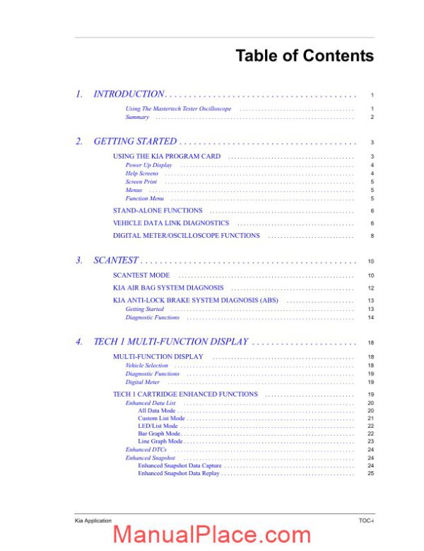 kia operators manual page 3