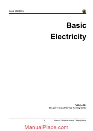 kia service training basic electricity page 1