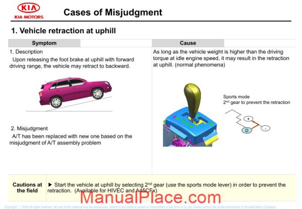 kia training 2011 automatic transmission misjudgement page 2