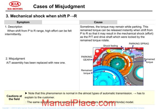 kia training 2011 automatic transmission misjudgement page 4