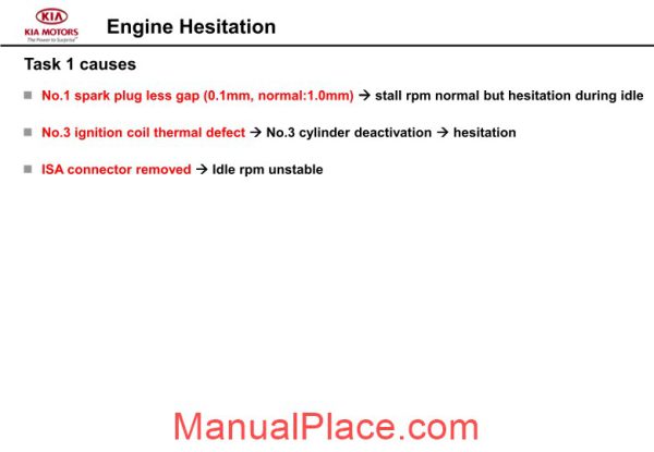 kia training gasoline engine symptom diagnosis kmc new 2011 page 3