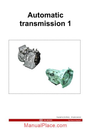 kia training step 1 automatic transmission page 1