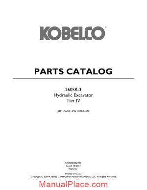 kobelco 260sr 3 hydraulic excavator tier iv page 1