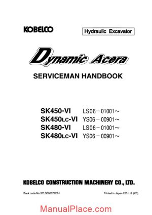 kobelco 480 6 serviceman handbook page 1