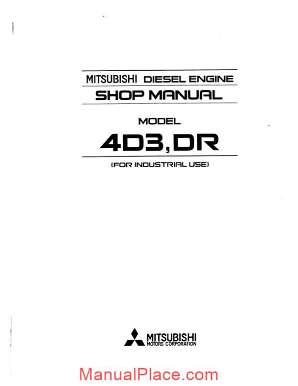 kobelco 4d3 dr mitsubishi diesel engine page 2