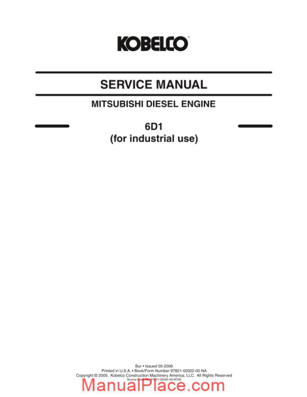 kobelco 6d1 mitsubishi diesel engine page 2