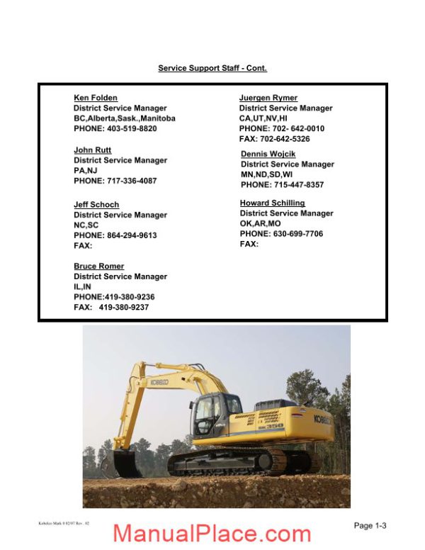 kobelco america mark 8 series shop manual page 3