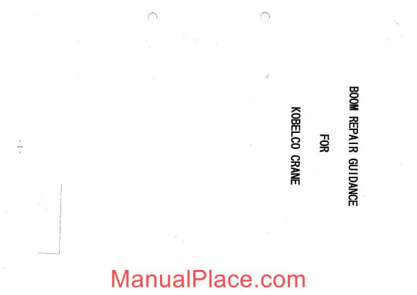 kobelco crane 3 boom repair guidance page 1