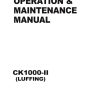 kobelco crawler crane ck1000 2f luffing operator maintenance s2gh15001ze03 page 1