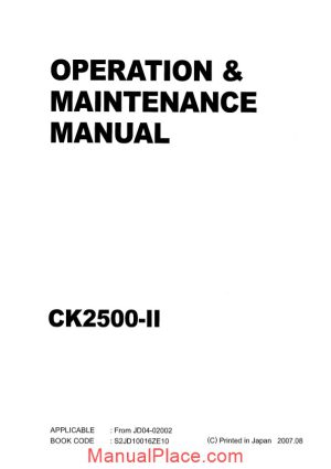 kobelco crawler crane ck2500 2f operator maintenance manual s2jd10016ze10 page 1