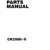kobelco crawler crane ck2500 ii parts manual page 1