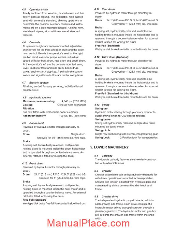 kobelco hydraulic crawler crane ck1000 ii page 3