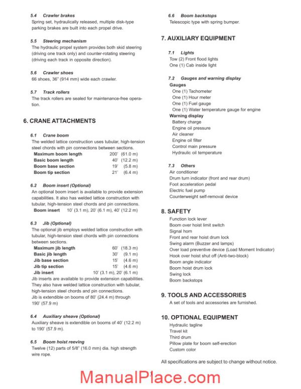 kobelco hydraulic crawler crane ck1000 ii page 4