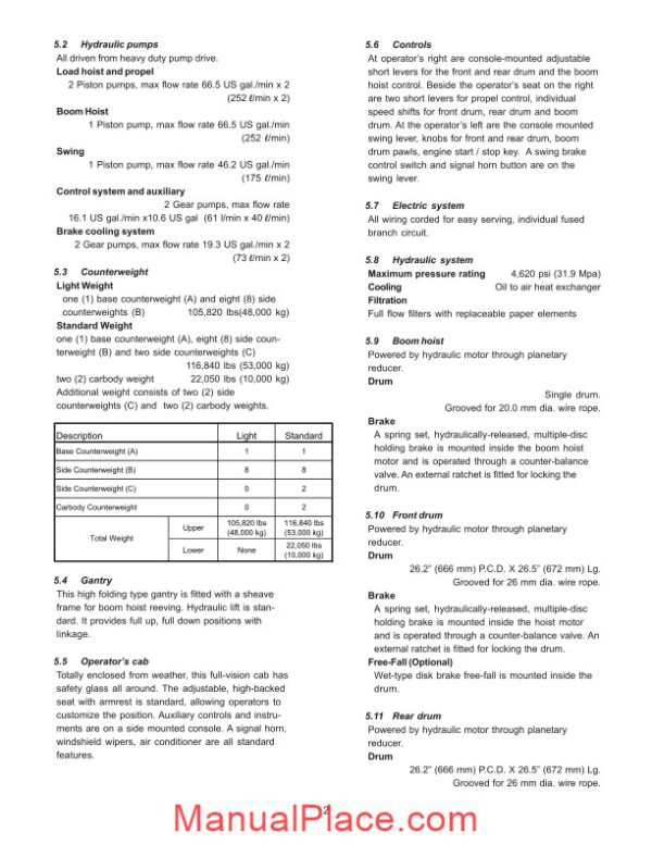 kobelco hydraulic crawler crane ck1600 ii spec book page 4