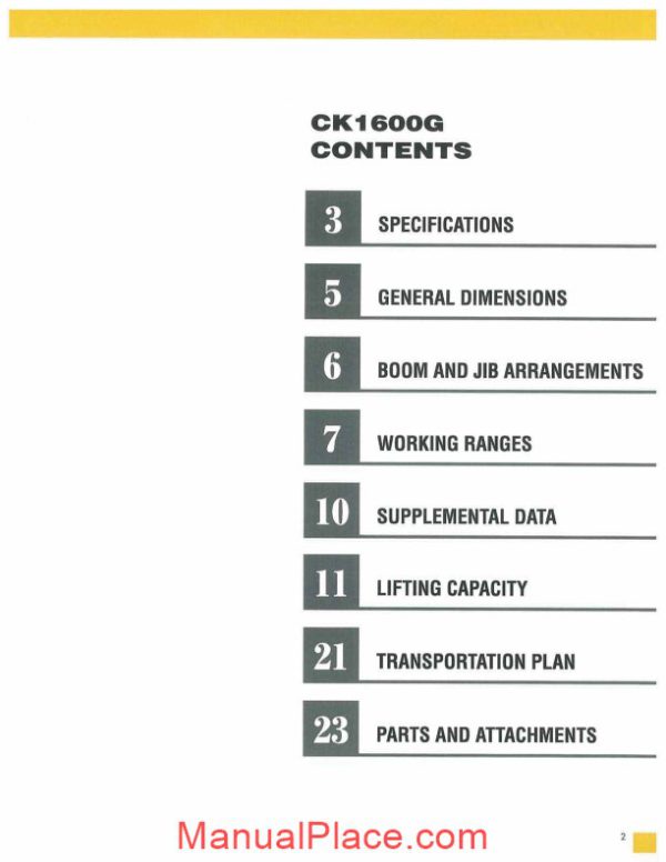 kobelco hydraulic crawler crane ck1600g spec book page 3