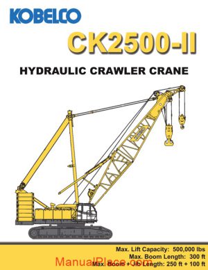 kobelco hydraulic crawler crane ck2500 ii spec book 12 07 page 1