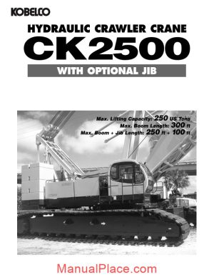 kobelco hydraulic crawler crane ck2500 page 1