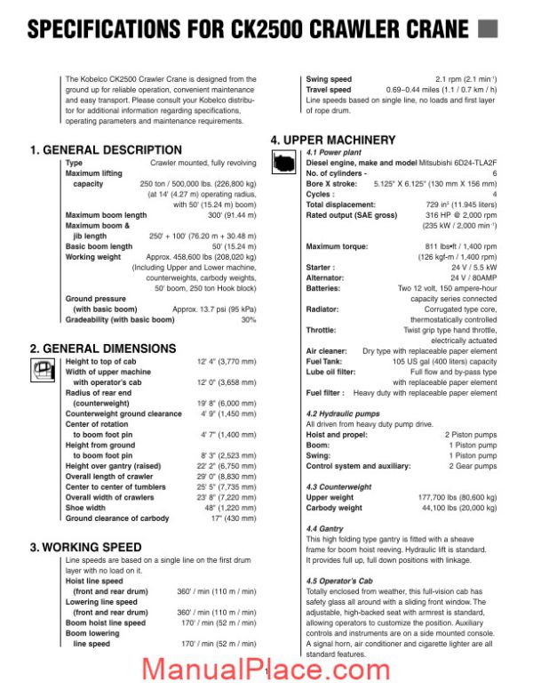 kobelco hydraulic crawler crane ck2500 page 3