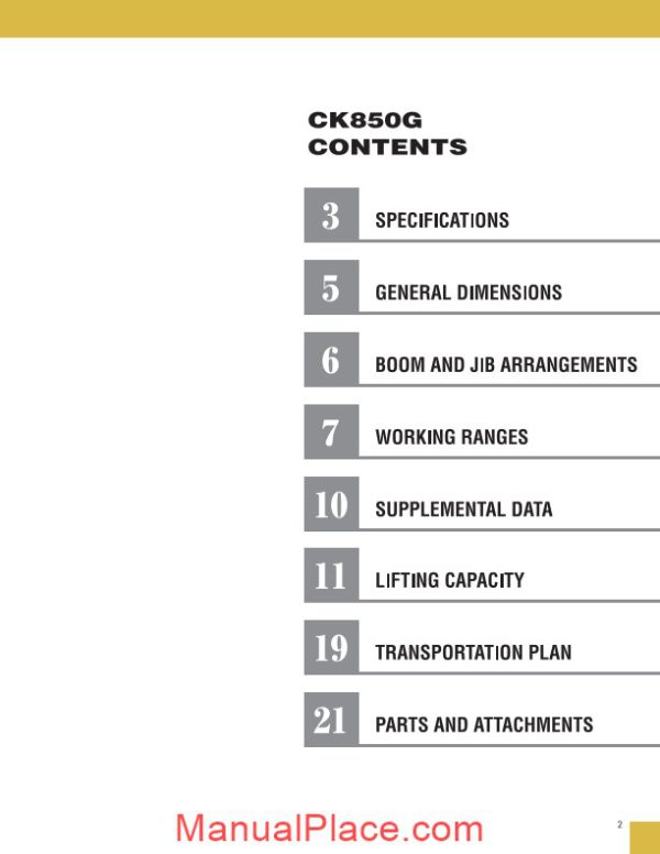 kobelco hydraulic crawler crane ck850g spec book page 3