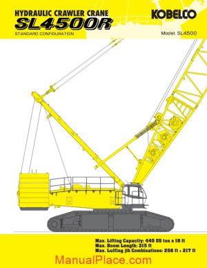 kobelco hydraulic crawler crane sl4500r spec book page 1