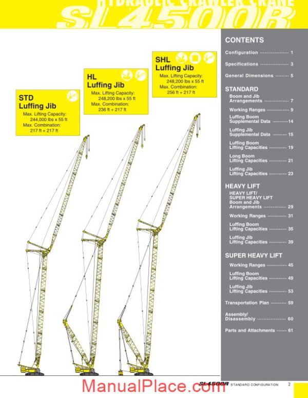 kobelco hydraulic crawler crane sl4500r spec book page 3