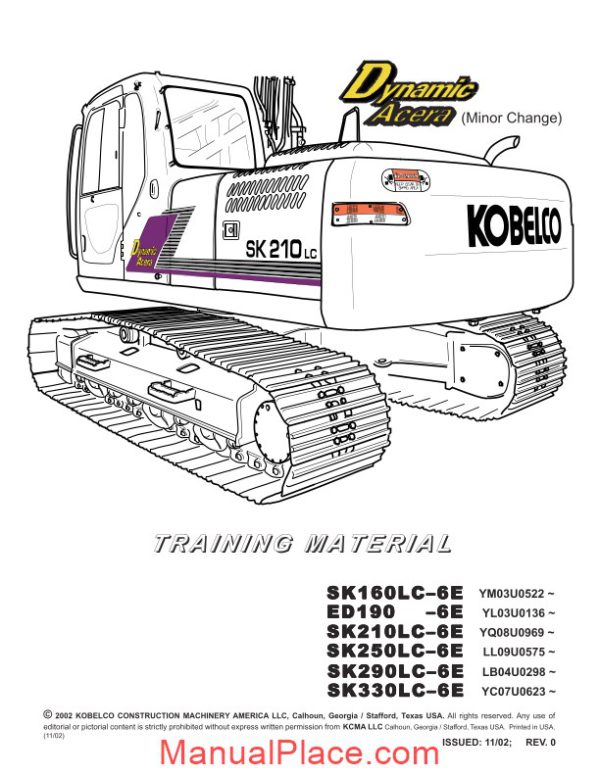 kobelco mark 6e training manual page 1