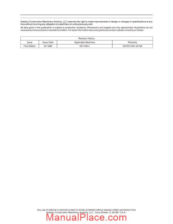 kobelco md140blc hydrualic excavator page 2