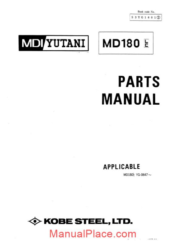 kobelco md180lc hydraulic excav page 1