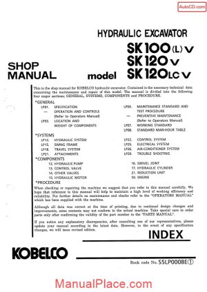 kobelco sk100l v sk120 v sk120lc v shop manual s5lp0008e gb page 1